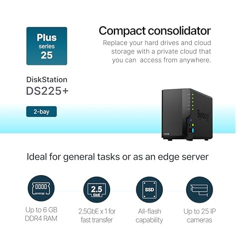 Synology DS225+, ahora con red a 2.5GbE