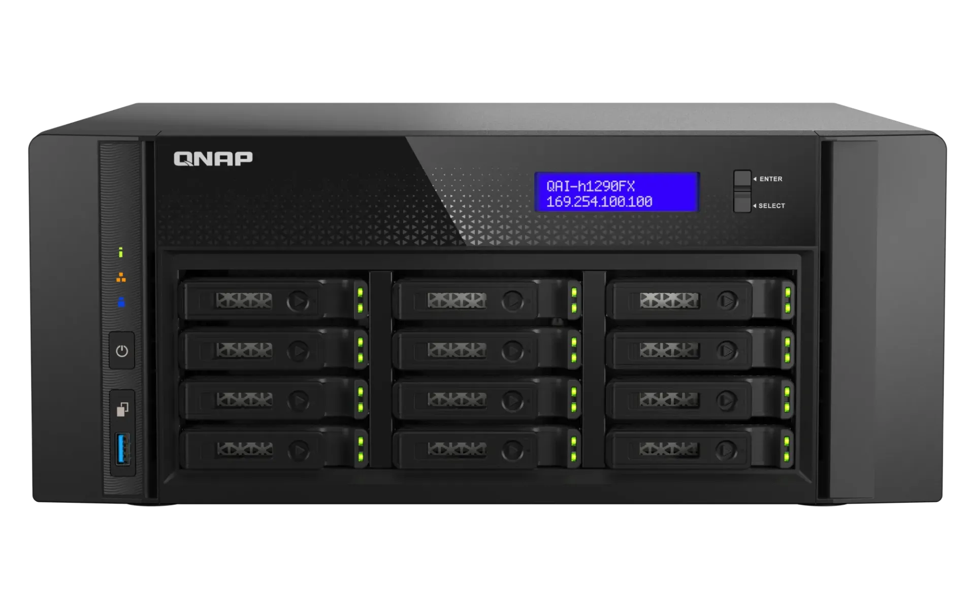 QNAP QAI-h1290FX-7302P-128G  | Estación de Almacenamiento All-Flash NVMe para Inteligencia Artificial y GPU Computing
