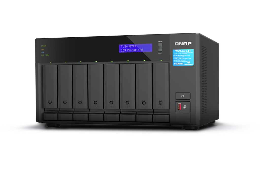 QNAP TVS-H874T-I9-64G-US Primer NAS Thunderbolt 4! (Sin Discos)