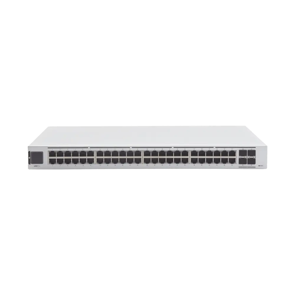 UniFi Switch USW-Pro-48, Capa 3 de 48 puertos Gigabit RJ-45 + 4 puertos 1/10G SFP+, pantalla informativa