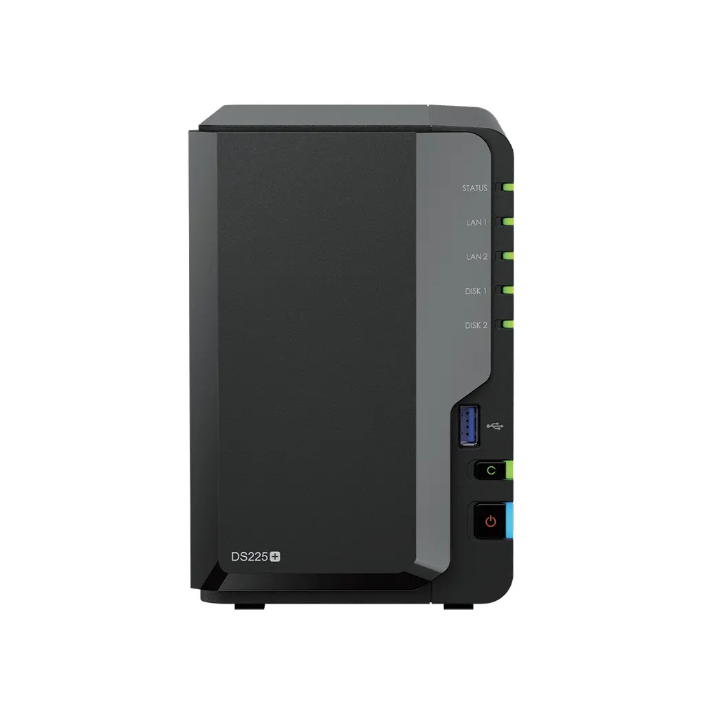 Servidor NAS Synology DS225+ | 2.5GbE Nativo y Nube Privada de Alta Velocidad con 2 discos de 6TB RAID 1
